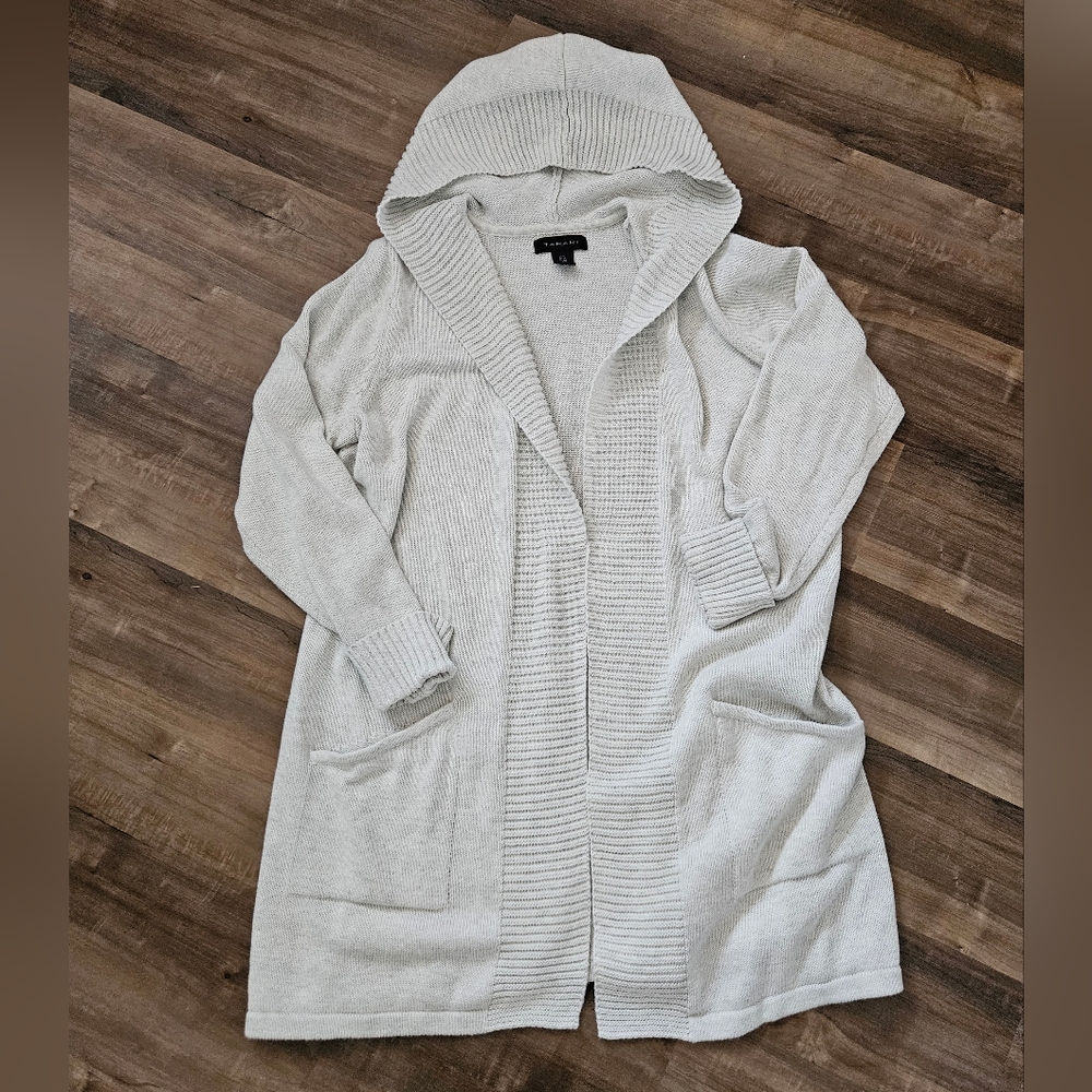 Tahari Hooded Cardigan with Pockets